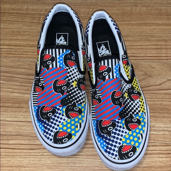vans shark week slip on